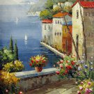Mediterranean 12x24 in. stretched Oil Painting Canvas Art Wall Decor modern306