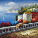 Mediterranean 12x24 in. stretched Oil Painting Canvas Art Wall Decor modern309