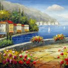 Mediterranean 12x24 in. stretched Oil Painting Canvas Art Wall Decor modern312