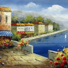 Mediterranean 12x24 in. stretched Oil Painting Canvas Art Wall Decor modern313