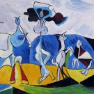 Rep. Pablo Picasso 12x24 in. stretched Oil Painting Canvas Art Wall Decor modern04D