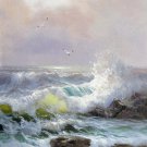 Seawave 12x24 in. stretched Oil Painting Canvas Art Wall Decor modern221
