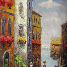 Venice 12x24 in. stretched Oil Painting Canvas Art Wall Decor modern420