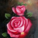 Rose 12x16 in. stretched Oil Painting Canvas Art Wall Decor modern001