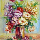 Vase Flower 12x16 in. stretched Oil Painting Canvas Art Wall Decor modern008