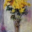 Vase Flower 12x16 in. stretched Oil Painting Canvas Art Wall Decor modern012
