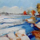 By the river 12x16 in. stretched Oil Painting Canvas Art Wall Decor modern107 By the river 12x16 in. stretched Oil Painting Canvas Art Wall Decor modern107