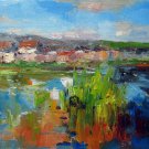 By the river 12x16 in. stretched Oil Painting Canvas Art Wall Decor modern110 By the river 12x16 in. stretched Oil Painting Canvas Art Wall Decor modern110