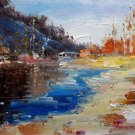 By the river 12x16 in. stretched Oil Painting Canvas Art Wall Decor modern117 By the river 12x16 in. stretched Oil Painting Canvas Art Wall Decor modern117