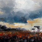 Country 12x16 in. stretched Oil Painting Canvas Art Wall Decor modern104