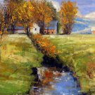 Country 12x16 in. stretched Oil Painting Canvas Art Wall Decor modern106