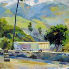 House 12x16 in. stretched Oil Painting Canvas Art Wall Decor modern003