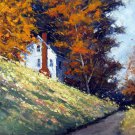 House 12x16 in. stretched Oil Painting Canvas Art Wall Decor modern008