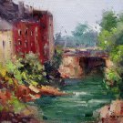 House 12x16 in. stretched Oil Painting Canvas Art Wall Decor modern019