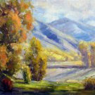 Mountain 12x16 in. stretched Oil Painting Canvas Art Wall Decor modern105