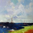Seaside 12x16 in. stretched Oil Painting Canvas Art Wall Decor modern101