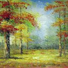 Trees 12x16 in. stretched Oil Painting Canvas Art Wall Decor modern005