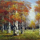 Trees 12x16 in. stretched Oil Painting Canvas Art Wall Decor modern008