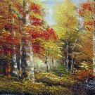 Trees 12x16 in. stretched Oil Painting Canvas Art Wall Decor modern009