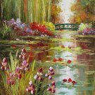 Waterlily 12x16 in. stretched Oil Painting Canvas Art Wall Decor modern305
