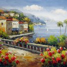 Mediterranean 12x16 in. stretched Oil Painting Canvas Art Wall Decor modern205