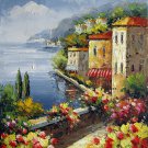 Mediterranean 12x16 in. stretched Oil Painting Canvas Art Wall Decor modern207