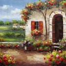 Mediterranean 12x16 in. stretched Oil Painting Canvas Art Wall Decor modern212