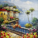 Mediterranean 12x16 in. stretched Oil Painting Canvas Art Wall Decor modern214