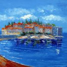 Mediterranean 12x16 in. stretched Oil Painting Canvas Art Wall Decor modern216