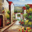 Mediterranean 12x16 in. stretched Oil Painting Canvas Art Wall Decor modern225