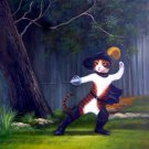 prtrait of pet cat 12x16 in. stretched Oil Painting Canvas Art Wall Decor modern015