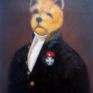 prtrait of pet dog_Poncelet 12x16 in. stretched Oil Painting Canvas Art Wall Decor modern001
