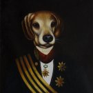 prtrait of pet dog_Poncelet 12x16 in. stretched Oil Painting Canvas Art Wall Decor modern007