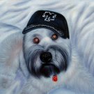 prtrait of pet dog 12x16 in. stretched Oil Painting Canvas Art Wall Decor modern011