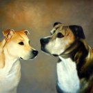 prtrait of pet dog 12x16 in. stretched Oil Painting Canvas Art Wall Decor modern033