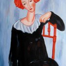 Rep. Amedeo Modigliani 12x16 in. stretched Oil Painting Canvas Art Wall Decor modern102