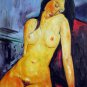 Rep. Amedeo Modigliani 12x16 in. stretched Oil Painting Canvas Art Wall Decor modern19D