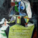 Rep. Pablo Picasso 12x16 in. stretched Oil Painting Canvas Art Wall Decor modern04D