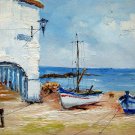 Boat 12x16 in. stretched Oil Painting Canvas Art Wall Decor modern009