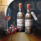 Wine 12x16 in. stretched Oil Painting Canvas Art Wall Decor modern328