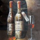 Wine 12x16 in. stretched Oil Painting Canvas Art Wall Decor modern331
