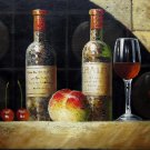 Wine 12x16 in. stretched Oil Painting Canvas Art Wall Decor modern338
