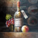 Wine 12x16 in. stretched Oil Painting Canvas Art Wall Decor modern344