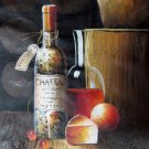 Wine 12x16 in. stretched Oil Painting Canvas Art Wall Decor modern345