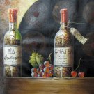 Wine 12x16 in. stretched Oil Painting Canvas Art Wall Decor modern346