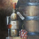 Wine 12x16 in. stretched Oil Painting Canvas Art Wall Decor modern348