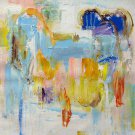 Abstract 12x12 in. stretched Oil Painting Canvas Art Wall Decor modern610 Abstract 12x12 in. stretched Oil Painting Canvas Art Wall Decor modern610