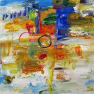 Abstract 12x12 in. stretched Oil Painting Canvas Art Wall Decor modern611