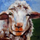 Sheep 12x12 in. stretched Oil Painting Canvas Art Wall Decor modern305