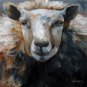 Sheep 12x12 in. stretched Oil Painting Canvas Art Wall Decor modern306